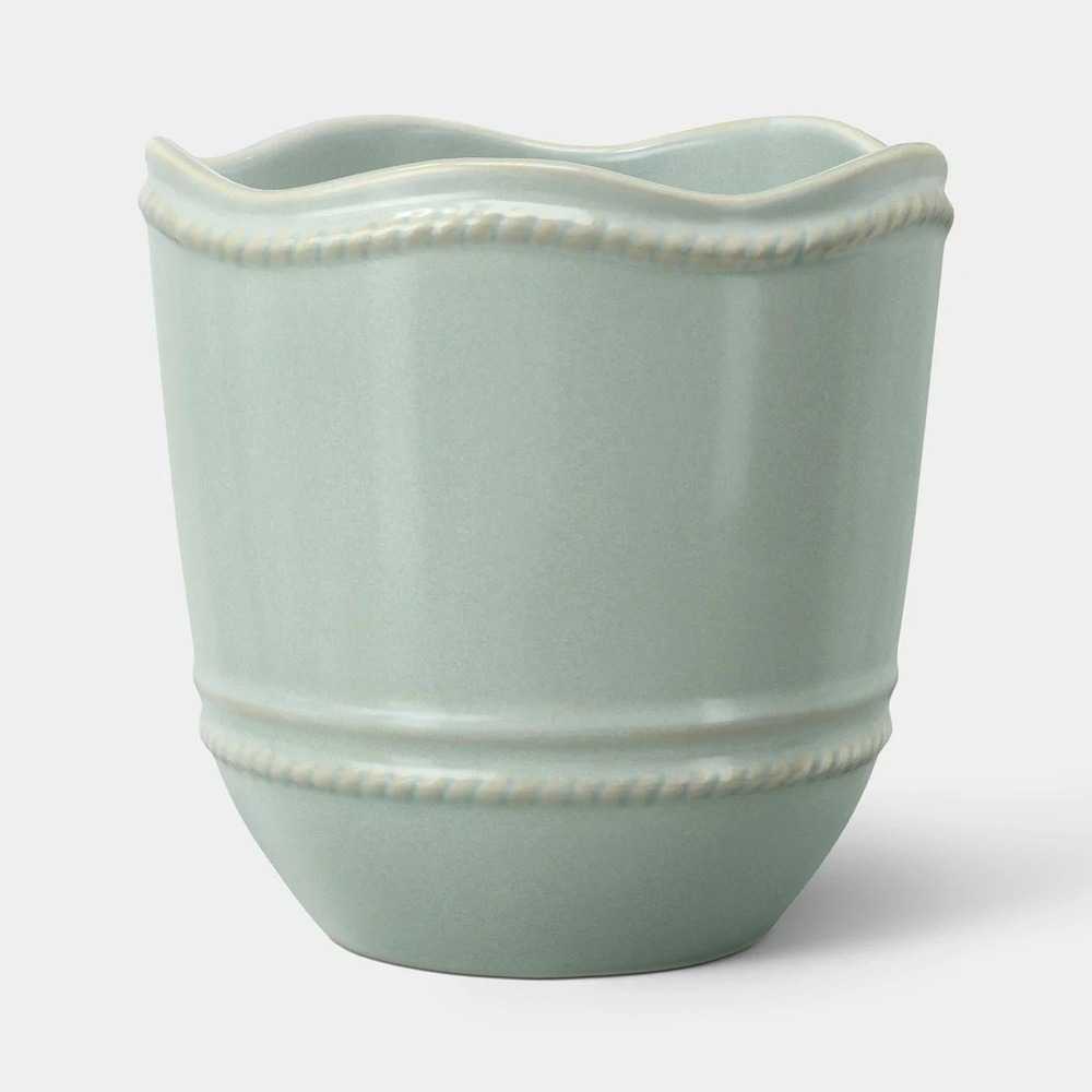 6" Ceramic Outdoor Planter Blue - Threshold Studio McGee, Target